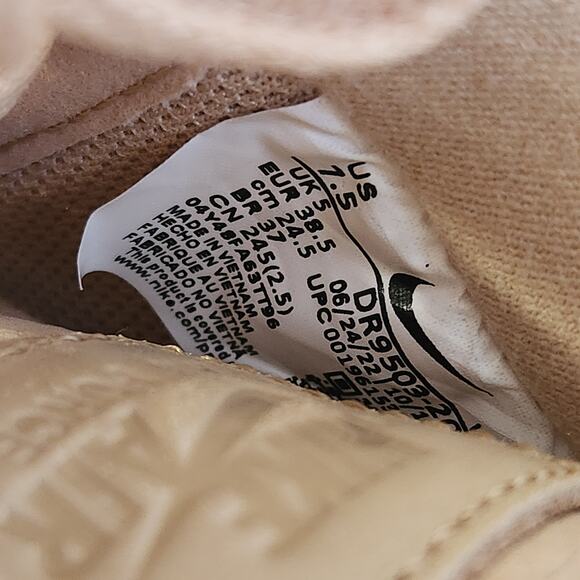 Nike Womens Air Force 1 Premium MF Vachetta Tan/White Size 7.5 - Picture 7 of 10